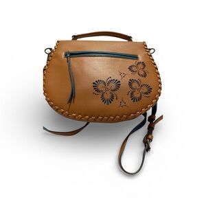 Pioneer Woman Brown Floral Crossbody Bag